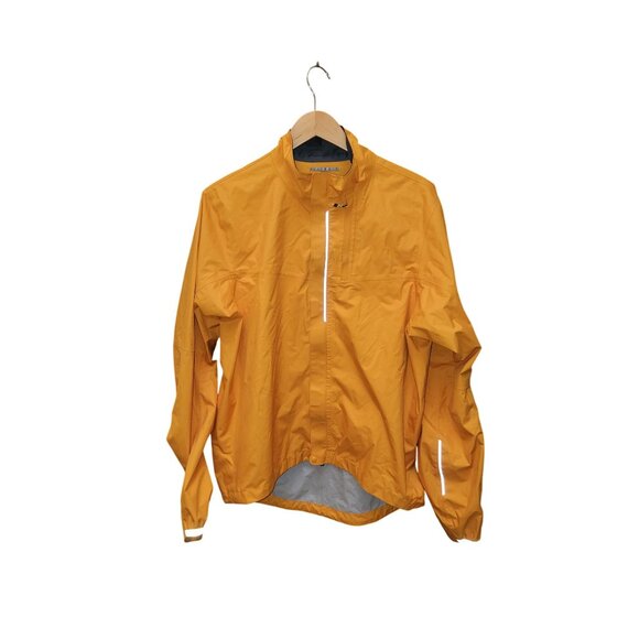 REI Co-Op Cycles Mens Yellow Reflective Cycling Rain Jacket Medium - Picture 1 of 7